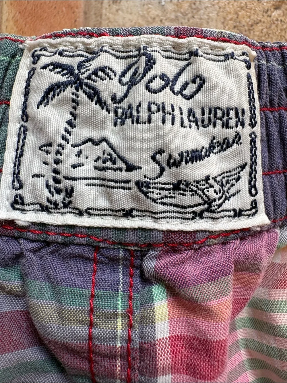 Polo Ralph Lauren Boys Swim Trunks Shorts Multi Plaid Boys 6